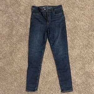 American Eagle Outfitters Women's Dark Blue Skinny Jeans